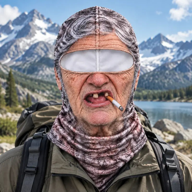 😂【Buy one, get one free】3D Realistic Old Man Face Balaclava | Funny Winter Ski Mask, Hit All Parties