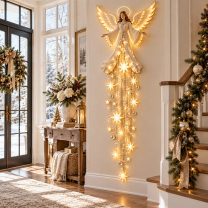 🔥Christmas Early Bird Special 69% OFF✨ Angel Blessing Starfall Wall Light – Heavenly Christmas Wall Decor!