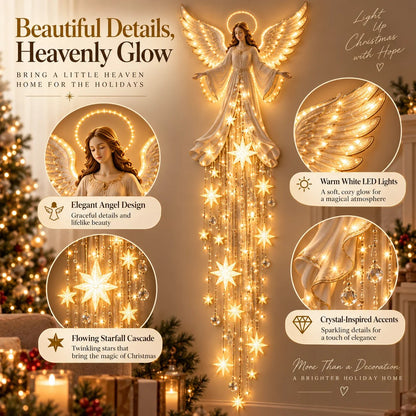 🔥Christmas Early Bird Special 69% OFF✨ Angel Blessing Starfall Wall Light – Heavenly Christmas Wall Decor!